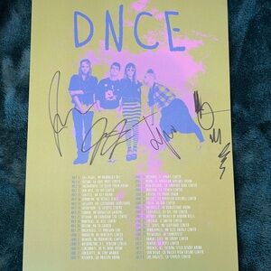 DNCE Signed Tour Poster